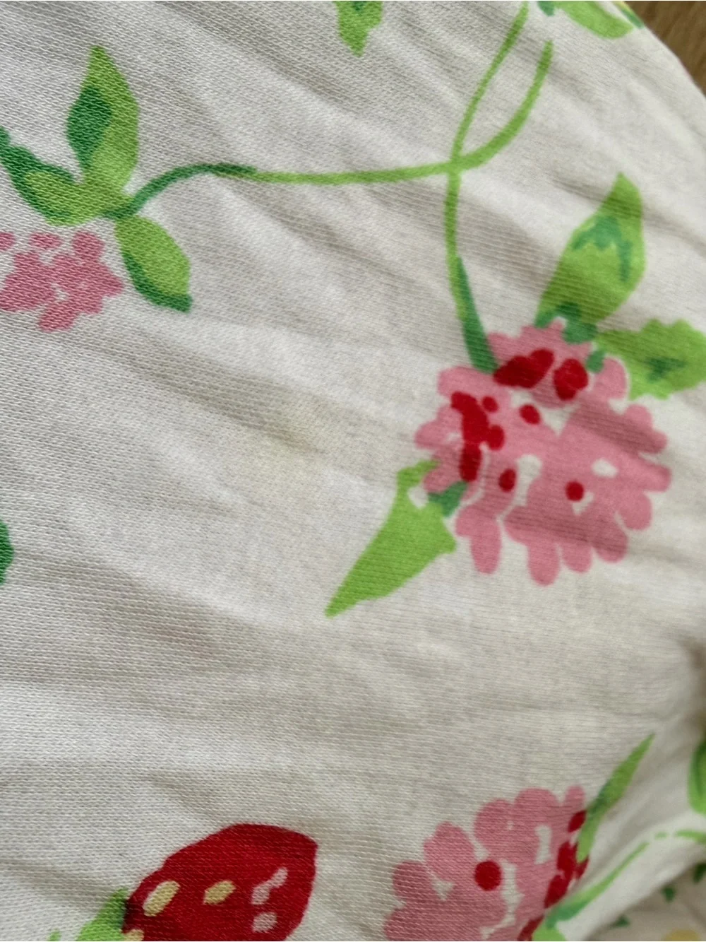 Strawberry Daisy Print Girls' T-Shirt Dress